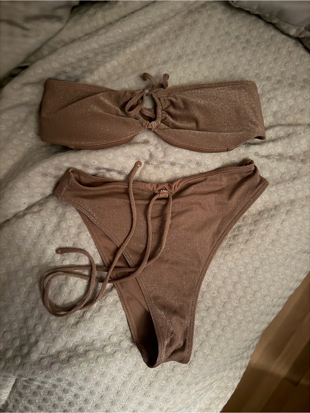 Abercrombie & Fitch Shimmery Tan Bikini Set